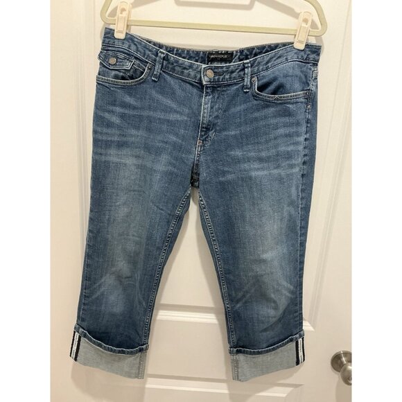 Banana Republic Capri 32/14 Cuffed Medium Wash 5 Pockets - Picture 1 of 9